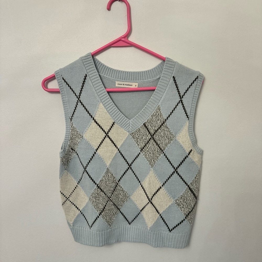 Light blue sweater vest